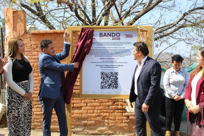 Zacualpan impulsa la difusión del Bando Municipal mediante carteles informativos con acceso digital