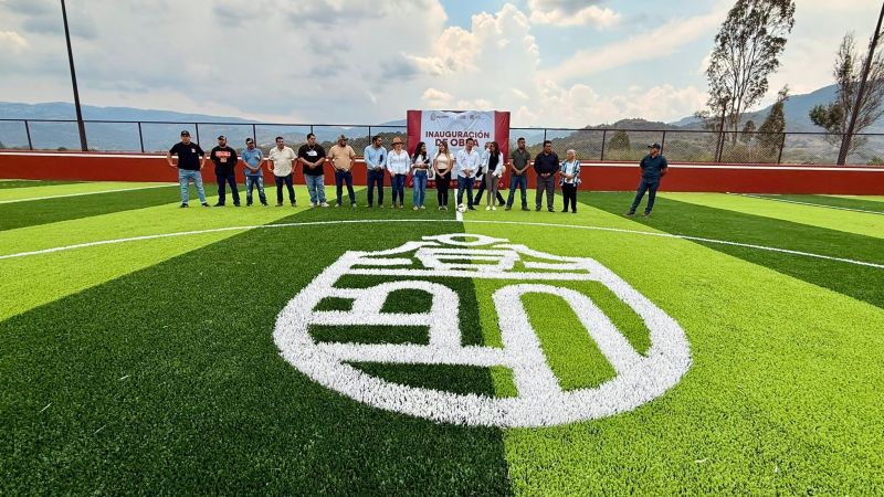 Inauguran nueva cancha de fútbol 7 en la comunidad de Piedra Parada